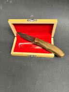 205 Damascus Folding Knife w/Box