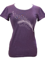 111 Ladies T-Shirt - Heather Purple/Feather Flock