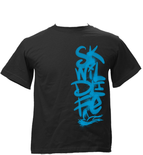 138 Youth T-Shirt - Graffiti/Blue