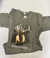 040 T-Shirt - Olive with Elk