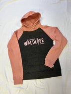 112 Lds Hoodie - Dark Heather & Teal/Rose