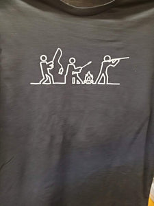 039 T-Shirt - Black Stick Men